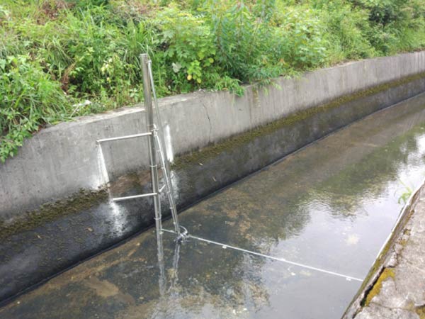FITF农田灌溉超声波多普勒流量计安装在红卫渠黑石管养站